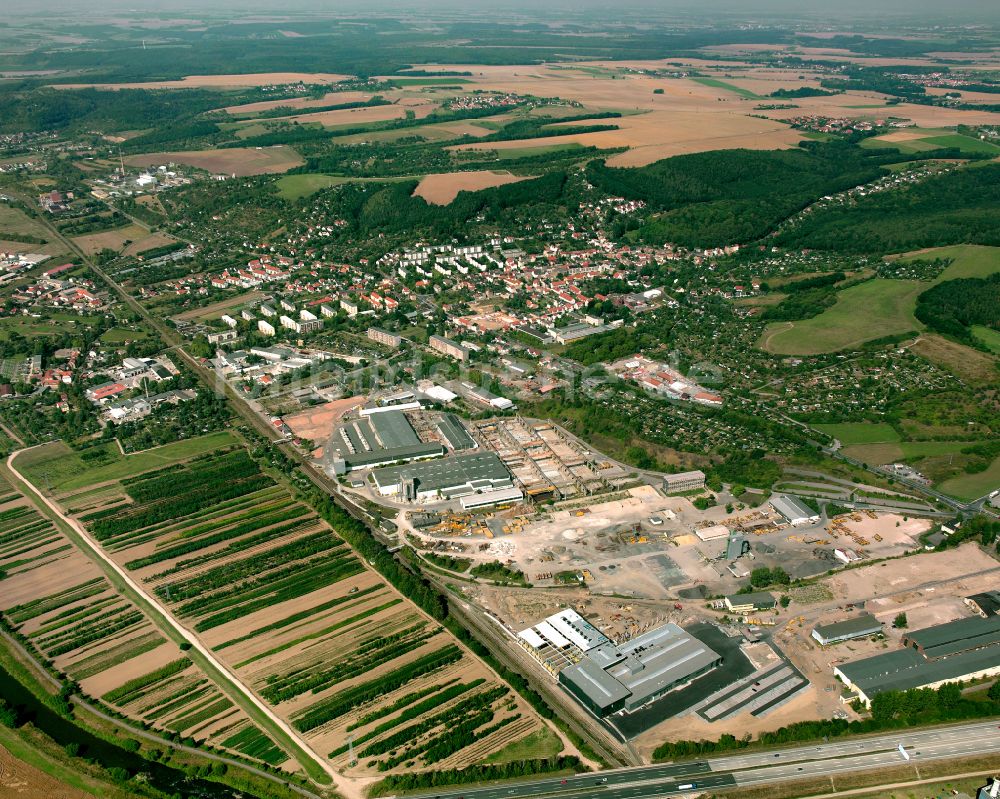 Gera von oben - Industrie- und Gewerbegebiet in Gera im Bundesland Thüringen, Deutschland