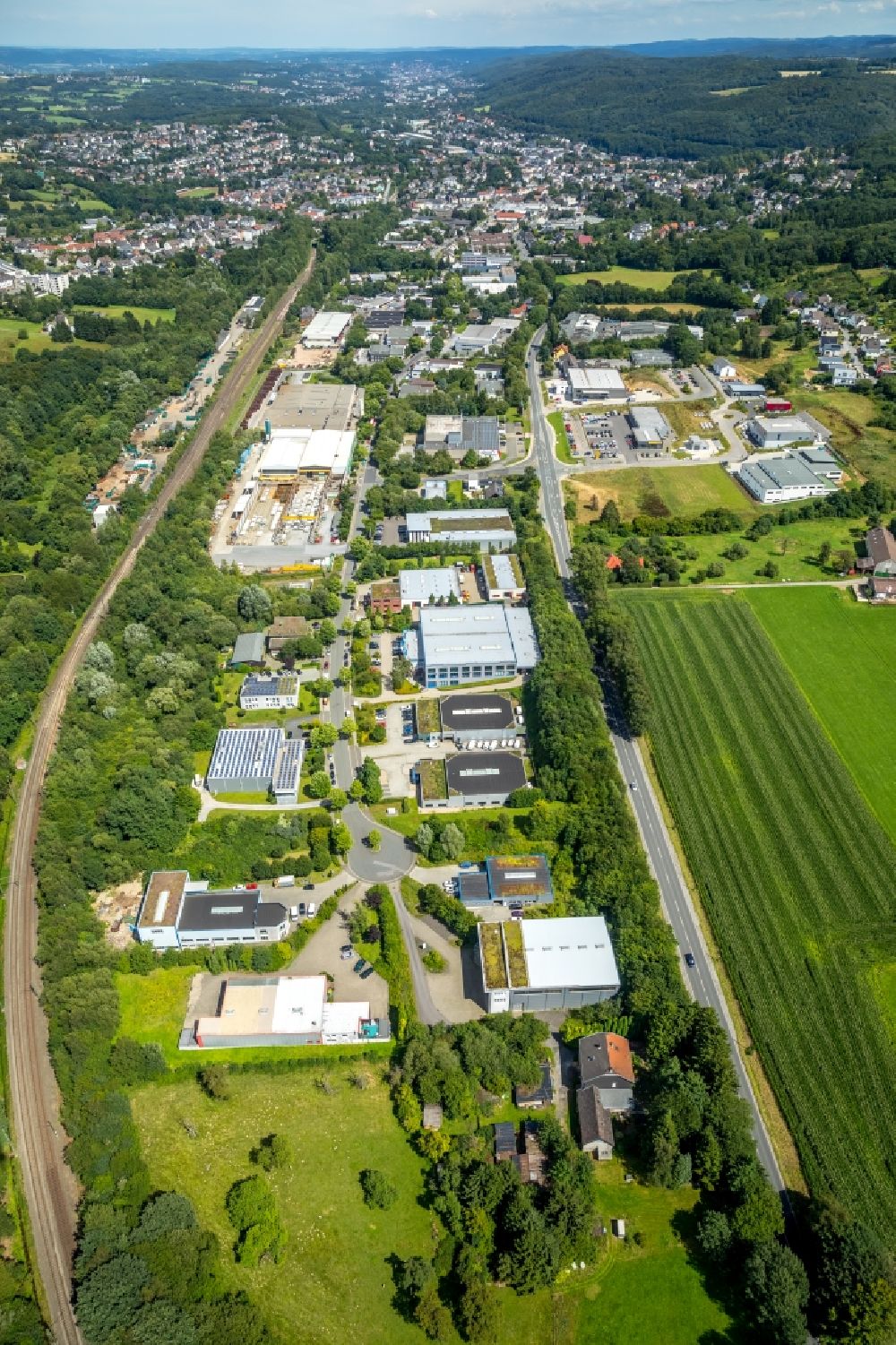 Luftbild Gevelsberg - Industrie- und Gewerbegebiet in Gevelsberg im Bundesland Nordrhein-Westfalen, Deutschland