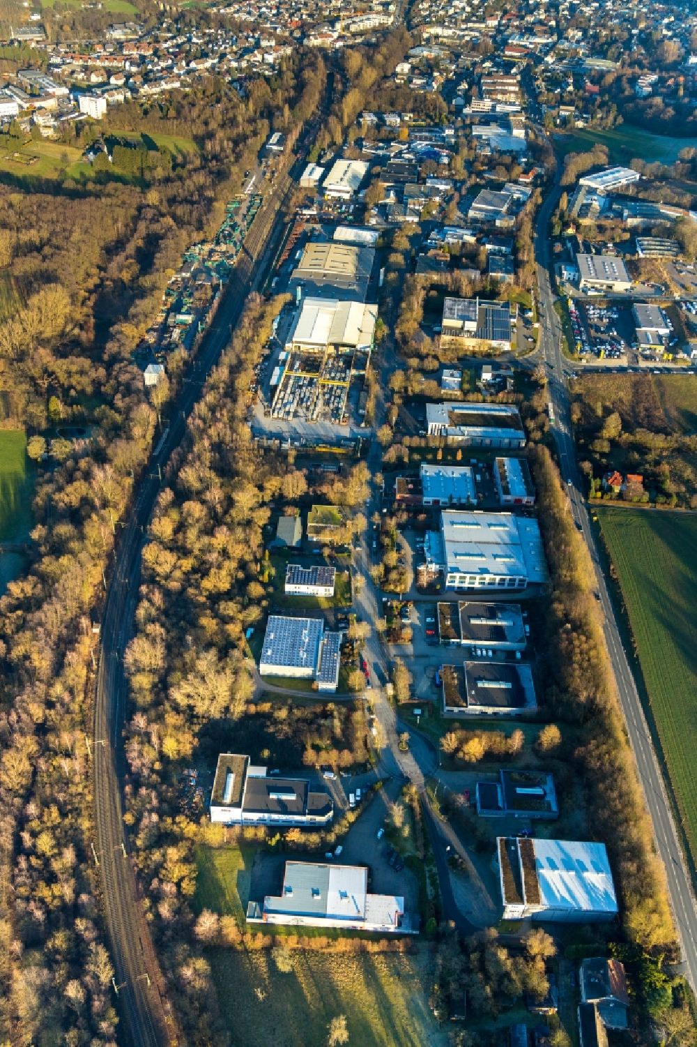 Luftbild Gevelsberg - Industrie- und Gewerbegebiet in Gevelsberg im Bundesland Nordrhein-Westfalen, Deutschland