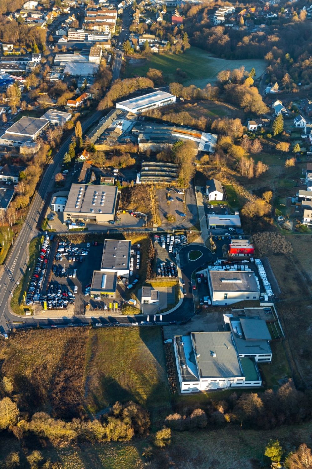 Luftaufnahme Gevelsberg - Industrie- und Gewerbegebiet in Gevelsberg im Bundesland Nordrhein-Westfalen, Deutschland