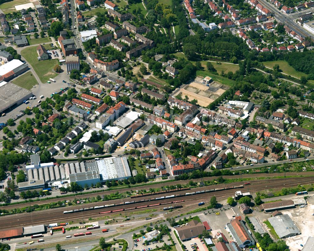 Luftaufnahme Grünwinkel - Industrie- und Gewerbegebiet in Grünwinkel im Bundesland Baden-Württemberg, Deutschland