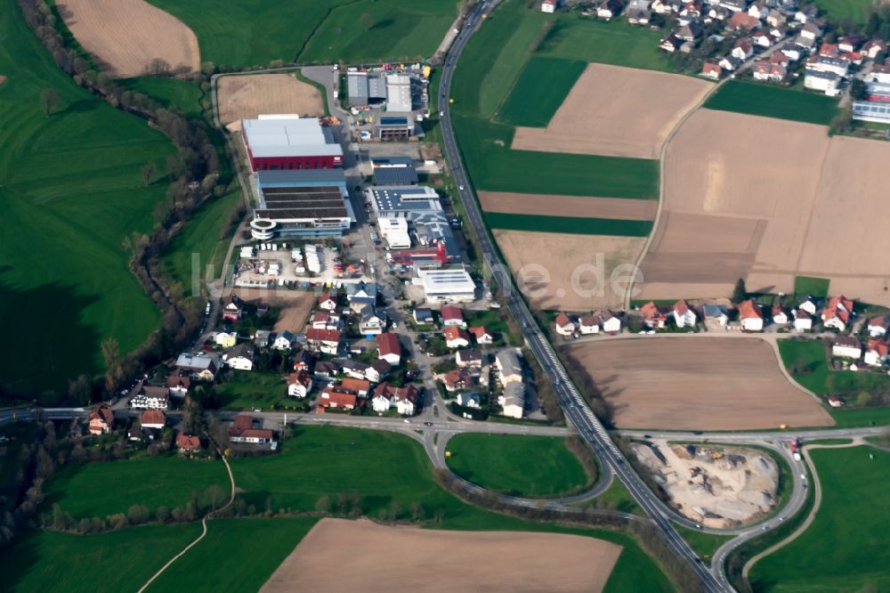 Gutach im Breisgau aus der Vogelperspektive: Industrie- und Gewerbegebiet in Gutach im Breisgau im Bundesland Baden-Württemberg, Deutschland
