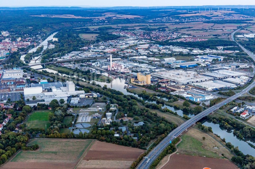Luftbild Schweinfurt - Industrie- und Gewerbegebiet Hafen in Schweinfurt im Bundesland Bayern, Deutschland