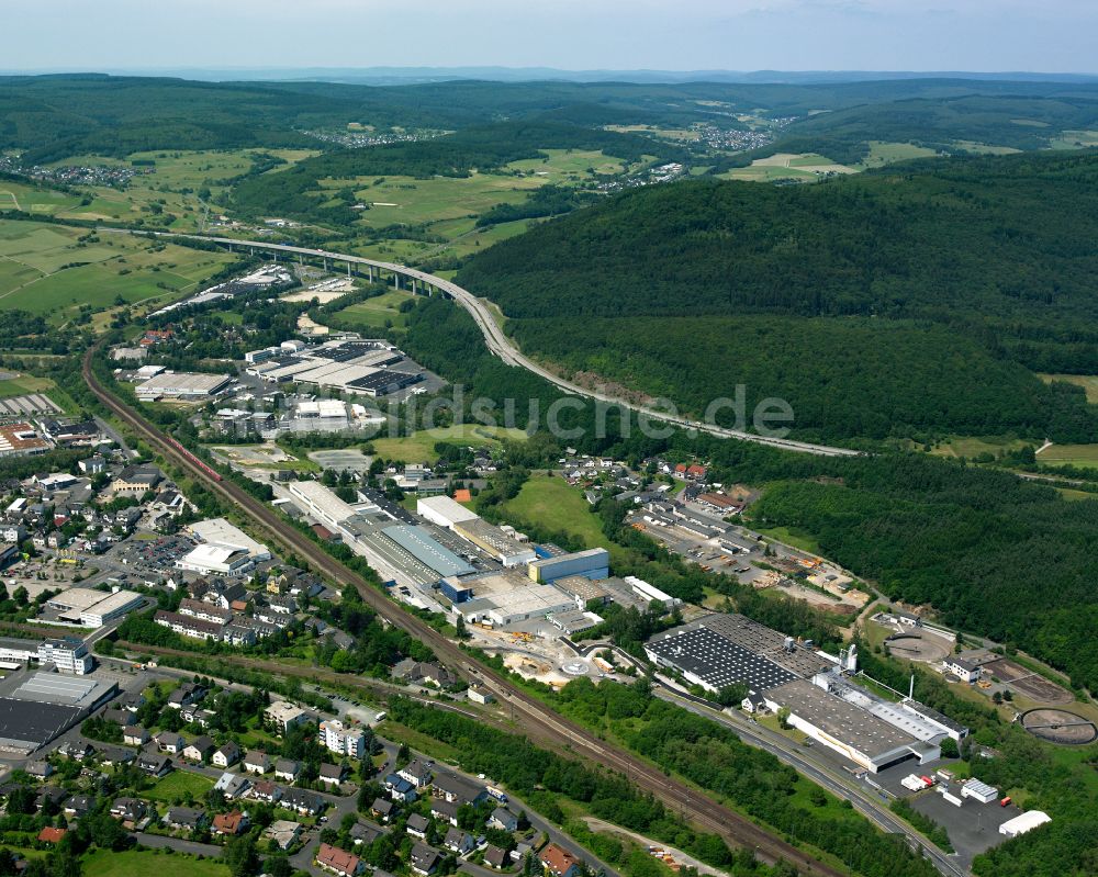 Luftaufnahme Haiger - Industrie- und Gewerbegebiet in Haiger im Bundesland Hessen, Deutschland