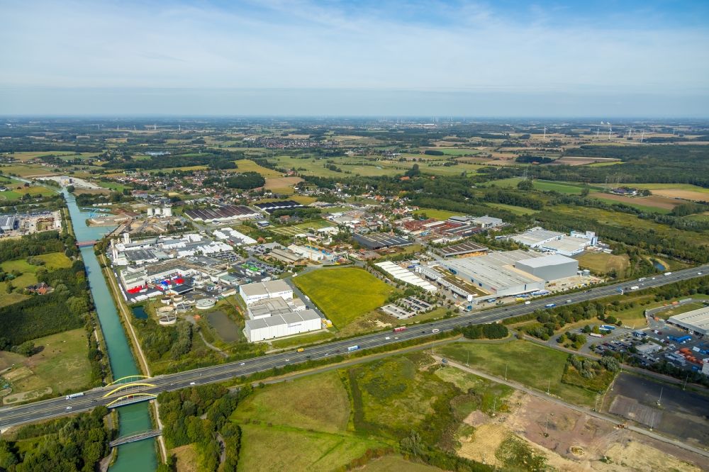 Luftbild Hamm - Industrie- und Gewerbegebiet in Hamm im Bundesland Nordrhein-Westfalen, Deutschland