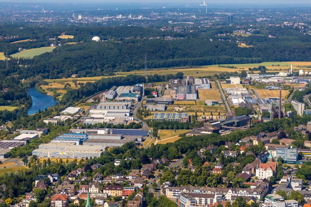 Luftbild Hattingen - Industrie- und Gewerbegebiet in Hattingen im Bundesland Nordrhein-Westfalen, Deutschland