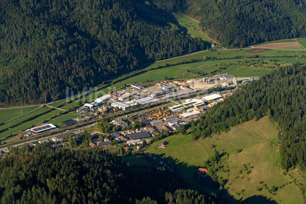 Luftbild Hausach - Industrie- und Gewerbegebiet in Hausach im Bundesland Baden-Württemberg, Deutschland