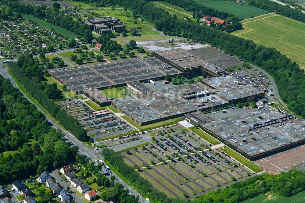 Luftaufnahme Paderborn - Industrie- und Gewerbegebiet am Heinz-Nixdorf-Ring in Paderborn im Bundesland Nordrhein-Westfalen, Deutschland