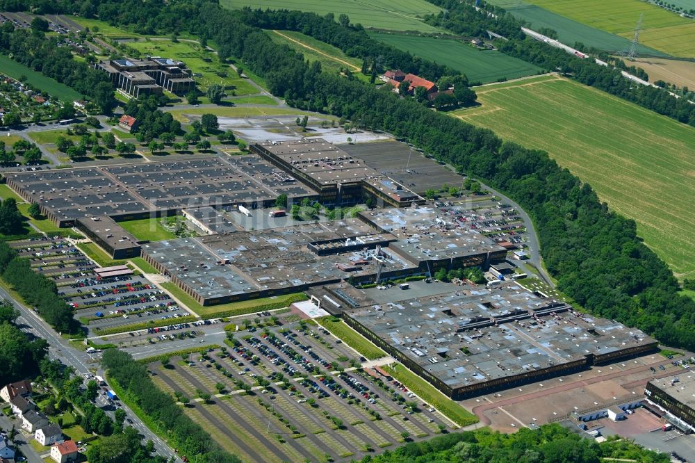 Paderborn von oben - Industrie- und Gewerbegebiet am Heinz-Nixdorf-Ring in Paderborn im Bundesland Nordrhein-Westfalen, Deutschland