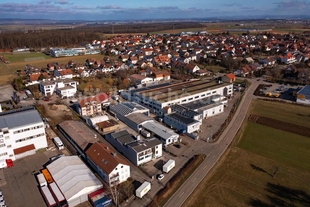 Luftbild Hochdorf - Industrie- und Gewerbegebiet in Hochdorf im Bundesland Baden-Württemberg, Deutschland