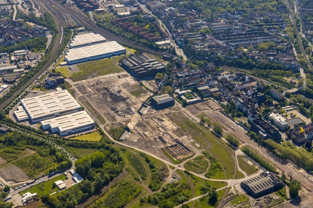 Luftaufnahme Dortmund - Industrie- und Gewerbegebiet an der Huckarder Straße in Dortmund im Bundesland Nordrhein-Westfalen, Deutschland