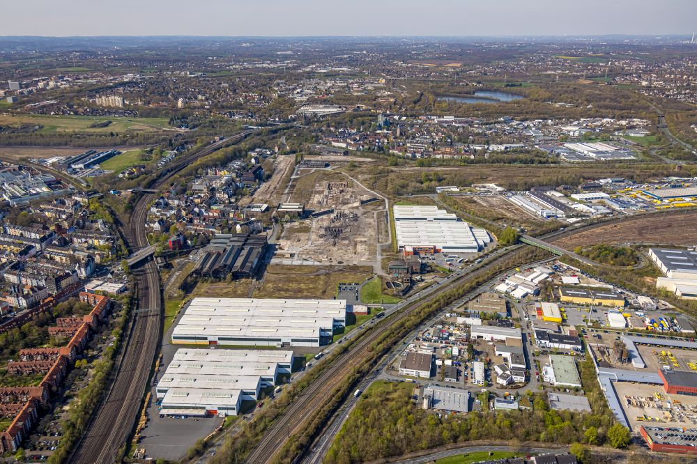 Luftbild Dortmund - Industrie- und Gewerbegebiet an der Huckarder Straße in Dortmund im Bundesland Nordrhein-Westfalen, Deutschland