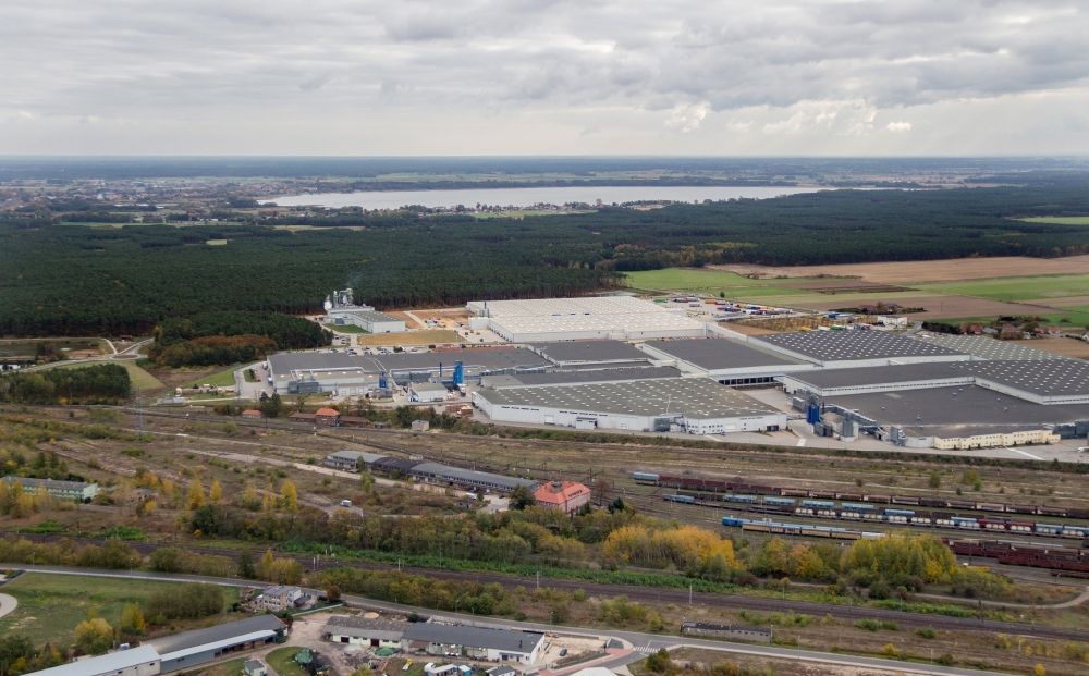 Luftbild Babimost - Industrie- und Gewerbegebiet IKEA Industrie in Babimost in lubuskie, Polen