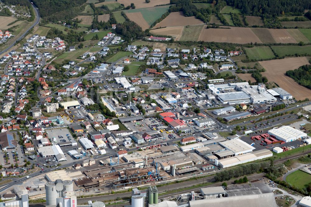 Luftaufnahme Karlstadt - Industrie- und Gewerbegebiet in Karlstadt im Bundesland Bayern, Deutschland