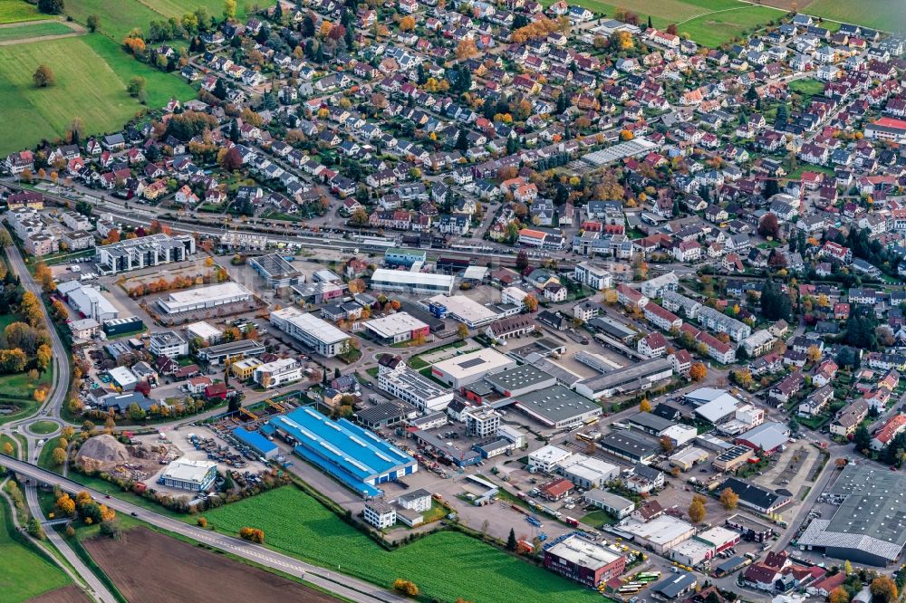 Luftbild Kirchzarten - Industrie- und Gewerbegebiet in Kirchzarten im Bundesland Baden-Württemberg, Deutschland