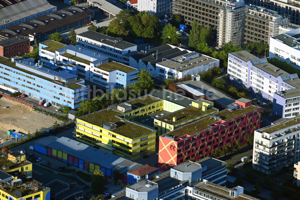 Luftaufnahme München - Industrie- und Gewerbegebiet an der Kistlerhofstraße im Ortsteil Obersendling in München im Bundesland Bayern, Deutschland