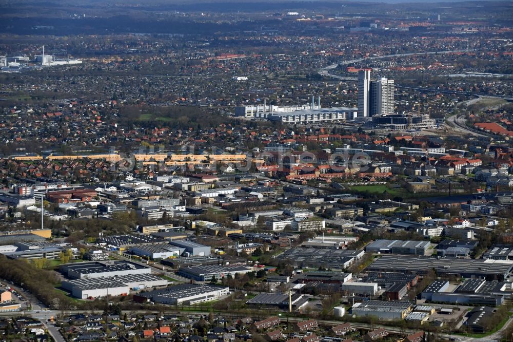 Kopenhagen von oben - Industrie- und Gewerbegebiet in Kopenhagen in Dänemark