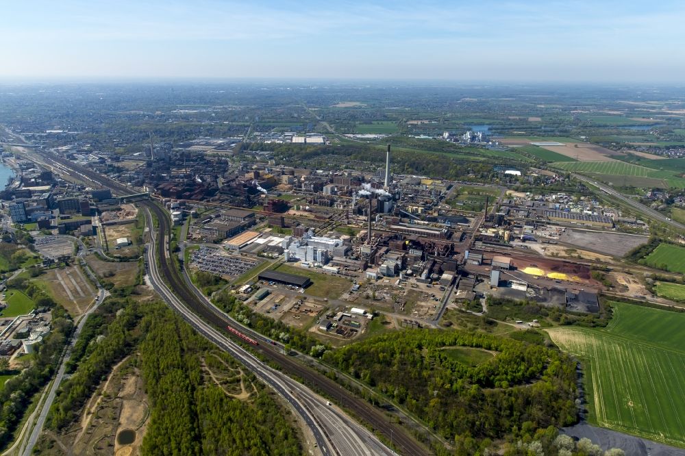 Luftbild Krefeld - Industrie- und Gewerbegebiet in Krefeld im Bundesland Nordrhein-Westfalen