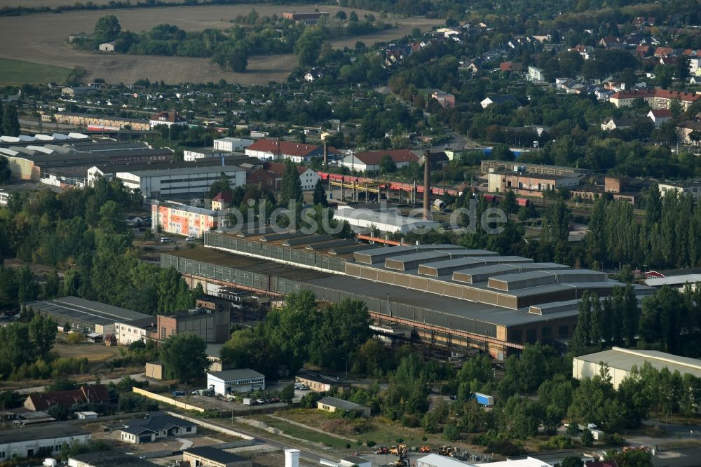 Köthen (Anhalt) von oben - Industrie- und Gewerbegebiet in Köthen (Anhalt) im Bundesland Sachsen-Anhalt