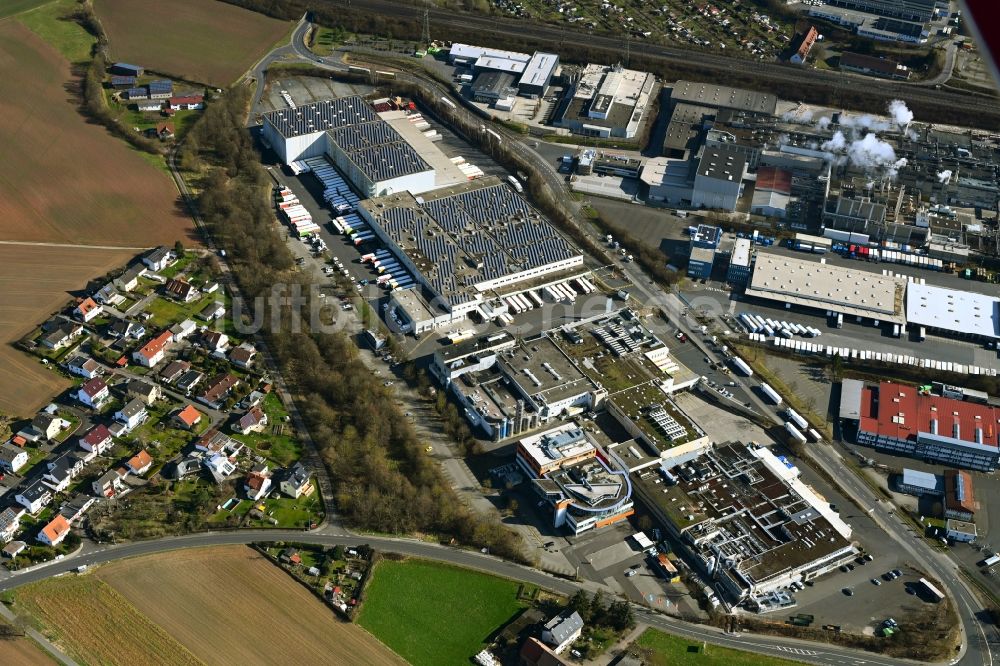 Luftaufnahme Fulda - Industrie- und Gewerbegebiet mit Logistikzentrum an der Hermann-Muth-Straße in Fulda im Bundesland Hessen, Deutschland