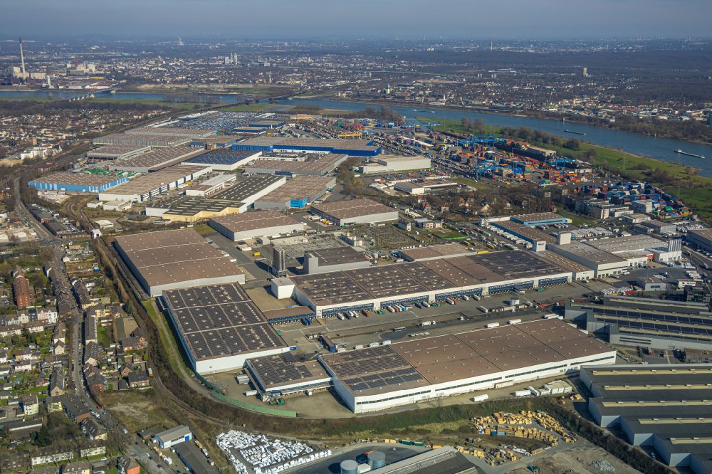 Luftbild Duisburg - Industrie- und Gewerbegebiet logport in Duisburg im Bundesland Nordrhein-Westfalen, Deutschland