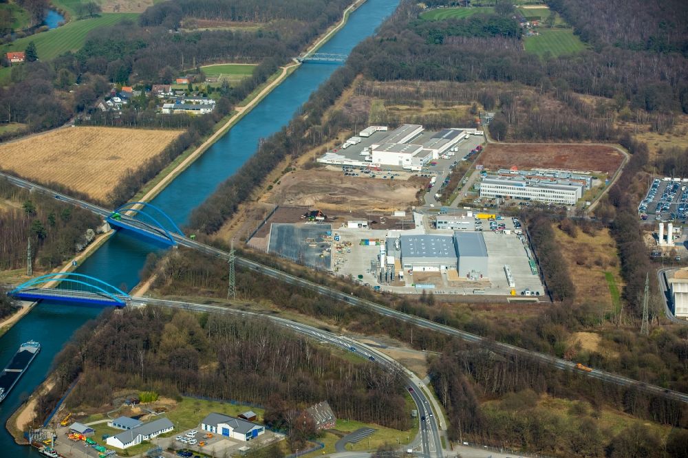 Luftaufnahme Marl - Industrie- und Gewerbegebiet in Marl im Bundesland Nordrhein-Westfalen, Deutschland