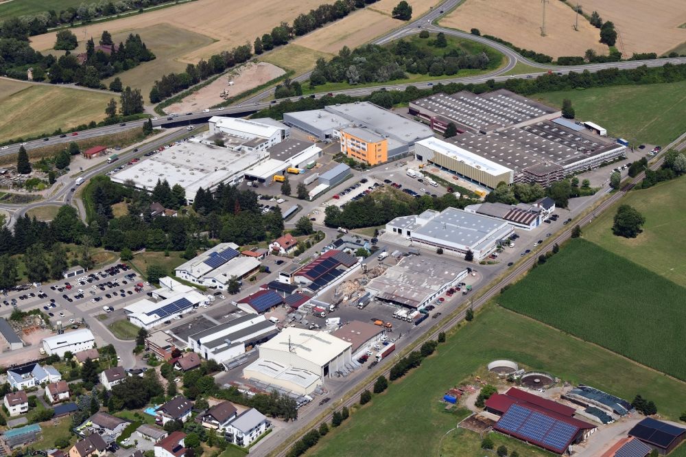 Luftbild Maulburg - Industrie- und Gewerbegebiet in Maulburg im Bundesland Baden-Württemberg, Deutschland