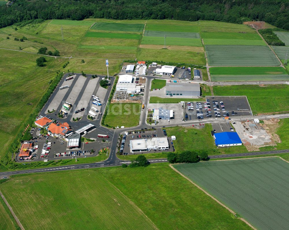 Luftaufnahme Mücke - Industrie- und Gewerbegebiet in Mücke im Bundesland Hessen, Deutschland
