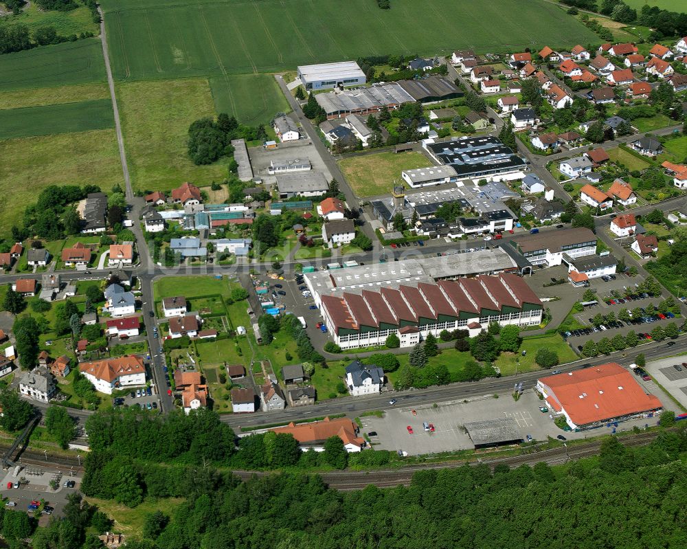 Luftbild Merlau - Industrie- und Gewerbegebiet in Merlau im Bundesland Hessen, Deutschland