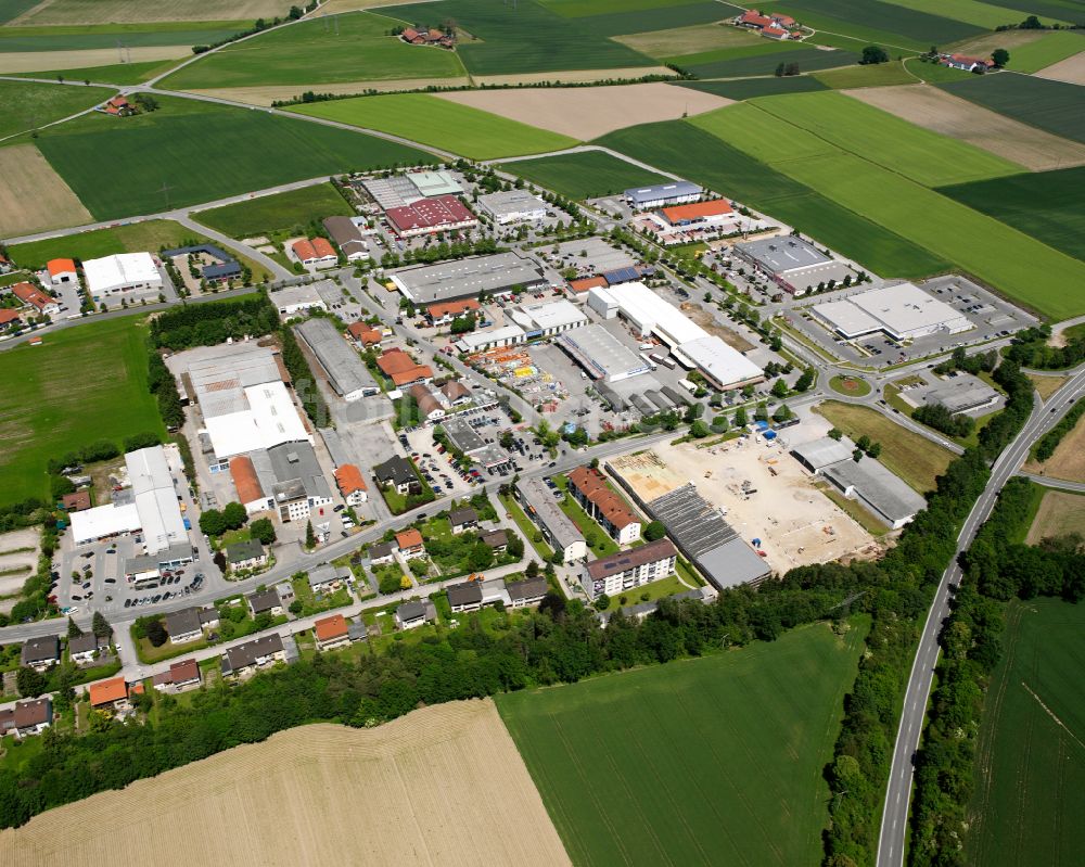 Luftaufnahme Neuötting - Industrie- und Gewerbegebiet in Neuötting im Bundesland Bayern, Deutschland