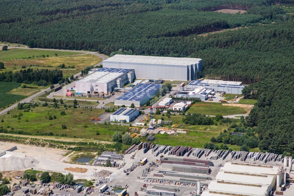 Luftbild Niemegk - Industrie- und Gewerbegebiet in Niemegk im Bundesland Brandenburg, Deutschland