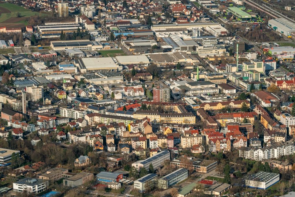 Luftbild Offenburg - Industrie- und Gewerbegebiet in Offenburg im Bundesland Baden-Württemberg, Deutschland