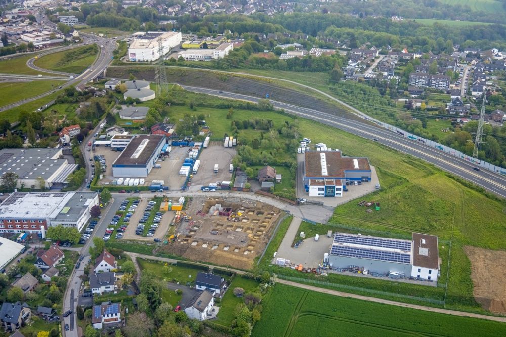 Luftbild Heiligenhaus - Industrie- und Gewerbegebiet im Ortsteil Hetterscheidt in Heiligenhaus im Bundesland Nordrhein-Westfalen, Deutschland