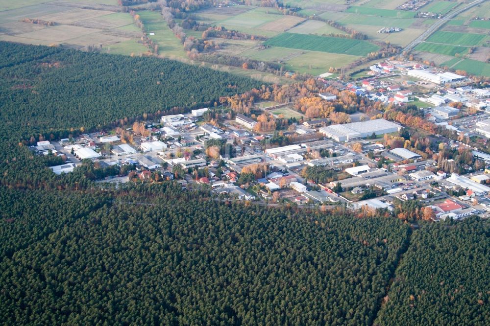 Haßloch aus der Vogelperspektive: Industrie- und Gewerbegebiet im Ortsteil Industriegebiet Süd in Haßloch im Bundesland Rheinland-Pfalz