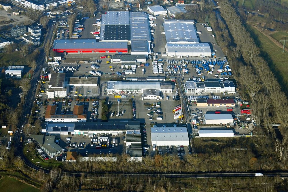 Luftbild Potsdam - Industrie- und Gewerbegebiet im Ortsteil Industriegelände in Potsdam im Bundesland Brandenburg, Deutschland
