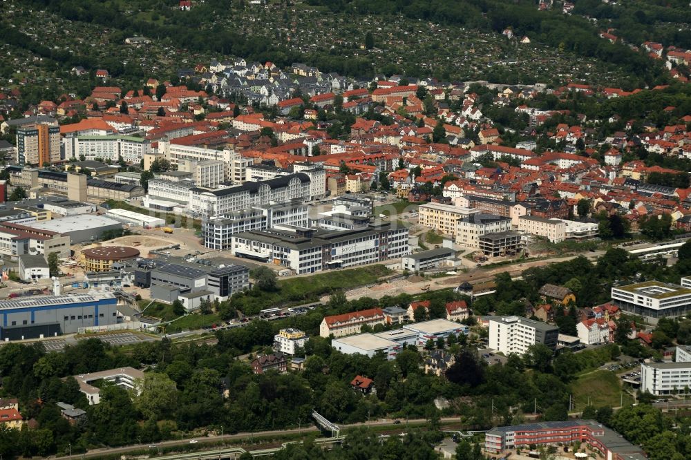 Luftbild Jena - Industrie- und Gewerbegebiet im Ortsteil Lichtenhain in Jena im Bundesland Thüringen, Deutschland