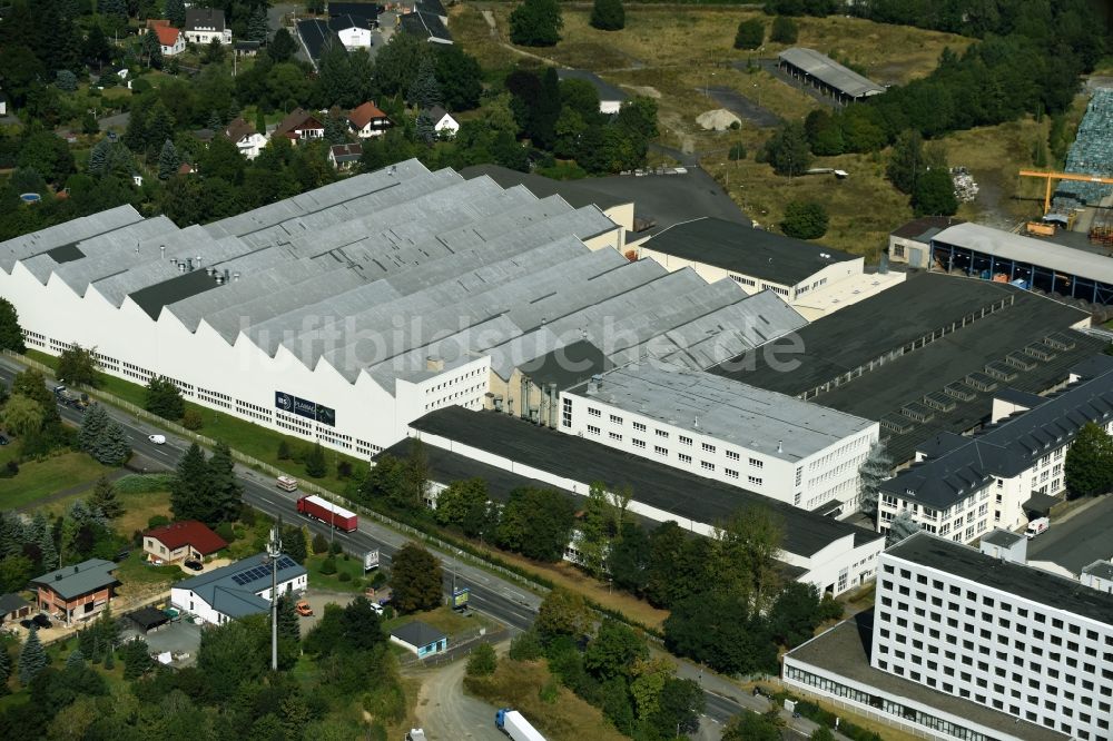 Luftaufnahme Plauen - Industrie- und Gewerbegebiet in Plauen im Bundesland Sachsen