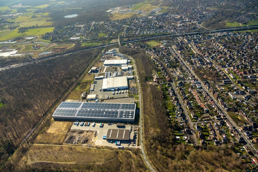 Luftaufnahme Castrop-Rauxel - Industrie- und Gewerbegebiet am Rapensweg im Ortsteil Ickern in Castrop-Rauxel im Bundesland Nordrhein-Westfalen, Deutschland