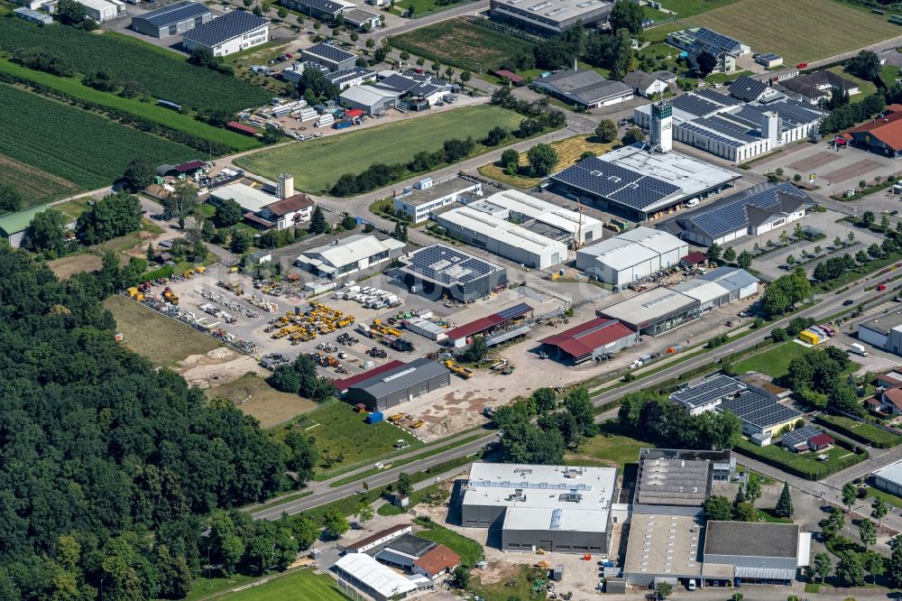 Luftbild Renchen - Industrie- und Gewerbegebiet in Renchen im Bundesland Baden-Württemberg, Deutschland