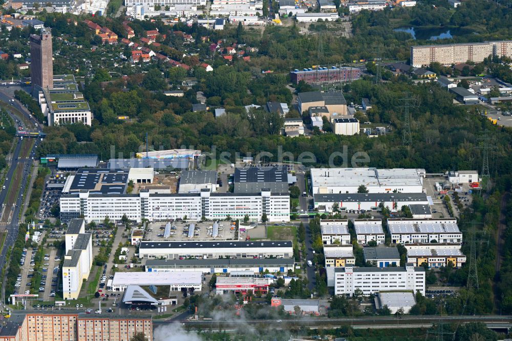 Berlin von oben - Industrie- und Gewerbegebiet Rhinstraße - Alle der Kosmonauten in Berlin, Deutschland