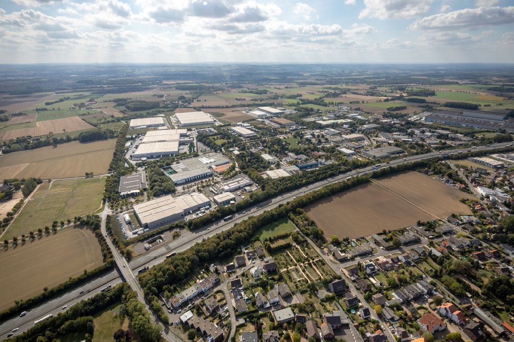 Luftaufnahme Rhynern - Industrie- und Gewerbegebiet in Rhynern im Bundesland Nordrhein-Westfalen, Deutschland