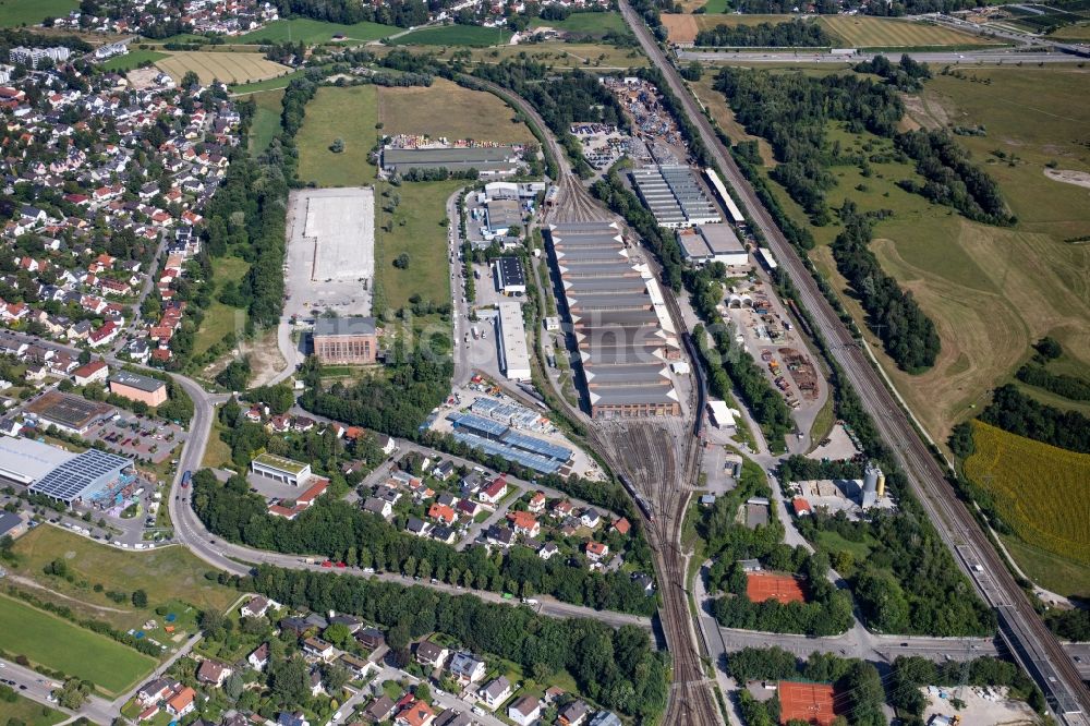 Luftbild München - Industrie- und Gewerbegebiet an der Rupert-Bodner-Straße im Ortsteil Aubing in München im Bundesland Bayern, Deutschland