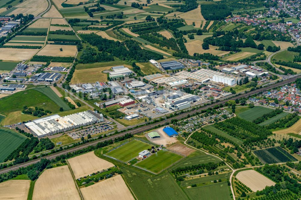 Luftbild Sasbach - Industrie- und Gewerbegebiet in Sasbach im Bundesland Baden-Württemberg