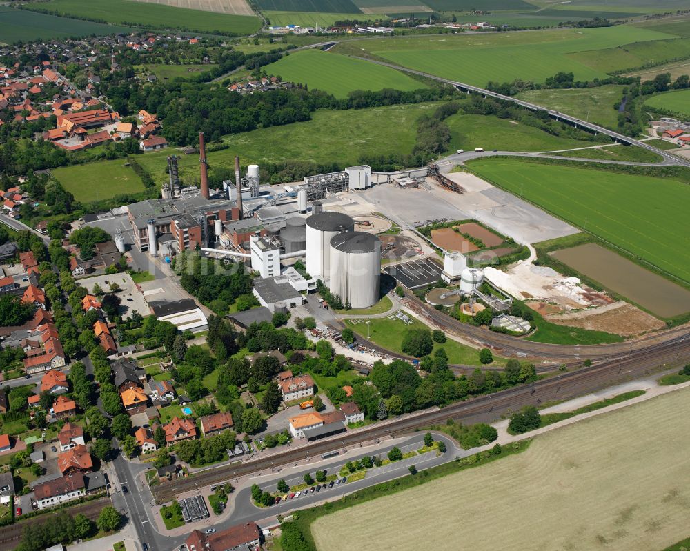 Schladen von oben - Industrie- und Gewerbegebiet in Schladen im Bundesland Niedersachsen, Deutschland