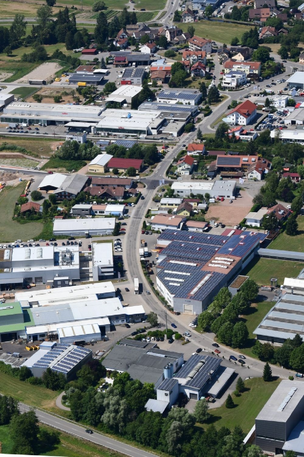 Luftbild Schopfheim - Industrie- und Gewerbegebiet in Schopfheim im Bundesland Baden-Württemberg, Deutschland