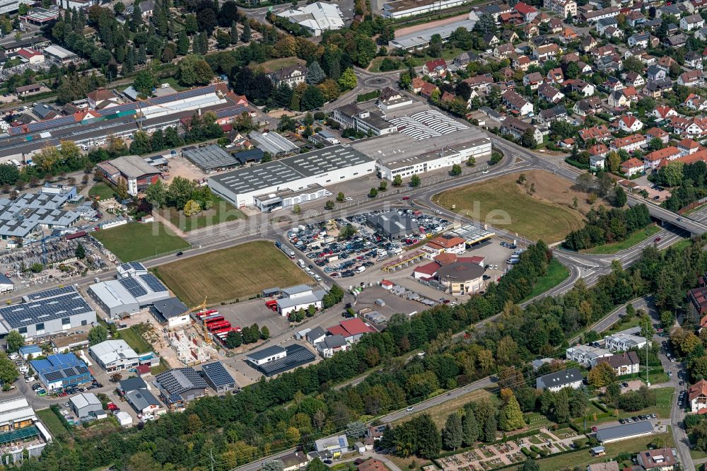 Schopfheim von oben - Industrie- und Gewerbegebiet in Schopfheim im Bundesland Baden-Württemberg, Deutschland