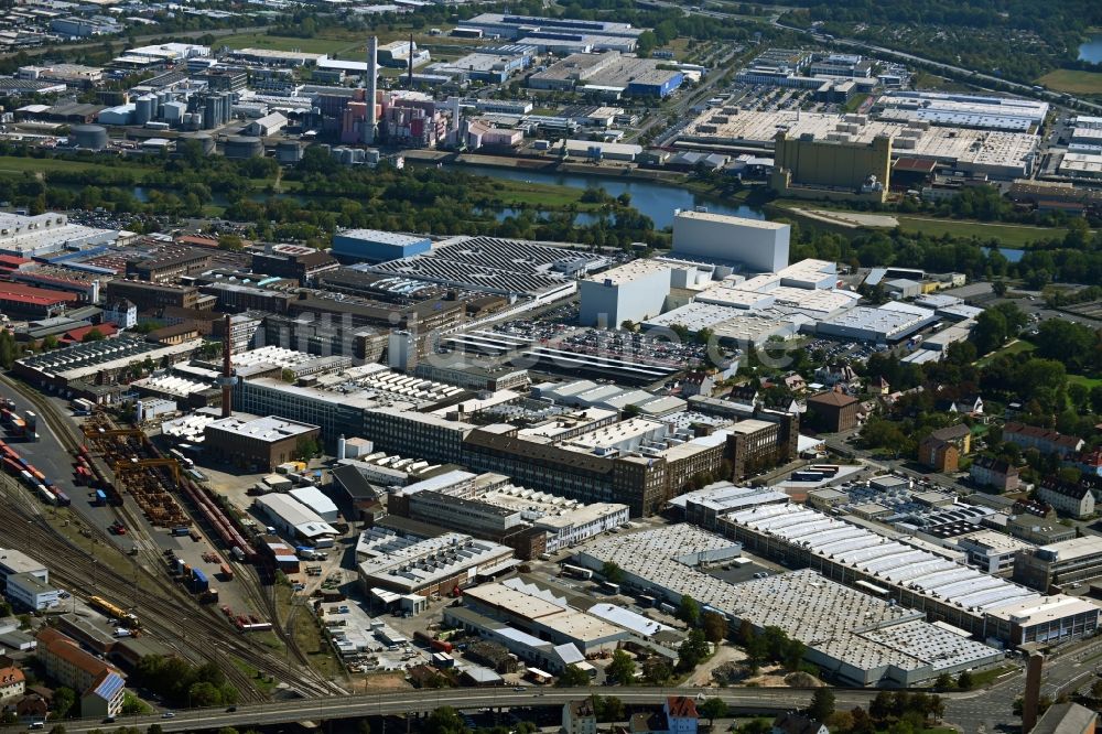 Luftbild Schweinfurt - Industrie- und Gewerbegebiet in Schweinfurt im Bundesland Bayern, Deutschland