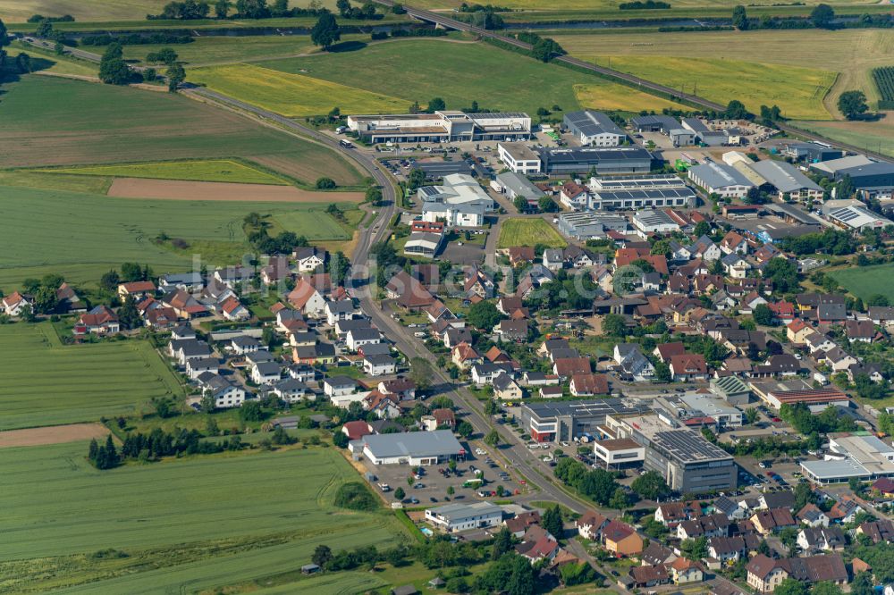 Luftaufnahme Sexau - Industrie- und Gewerbegebiet in Sexau im Bundesland Baden-Württemberg, Deutschland