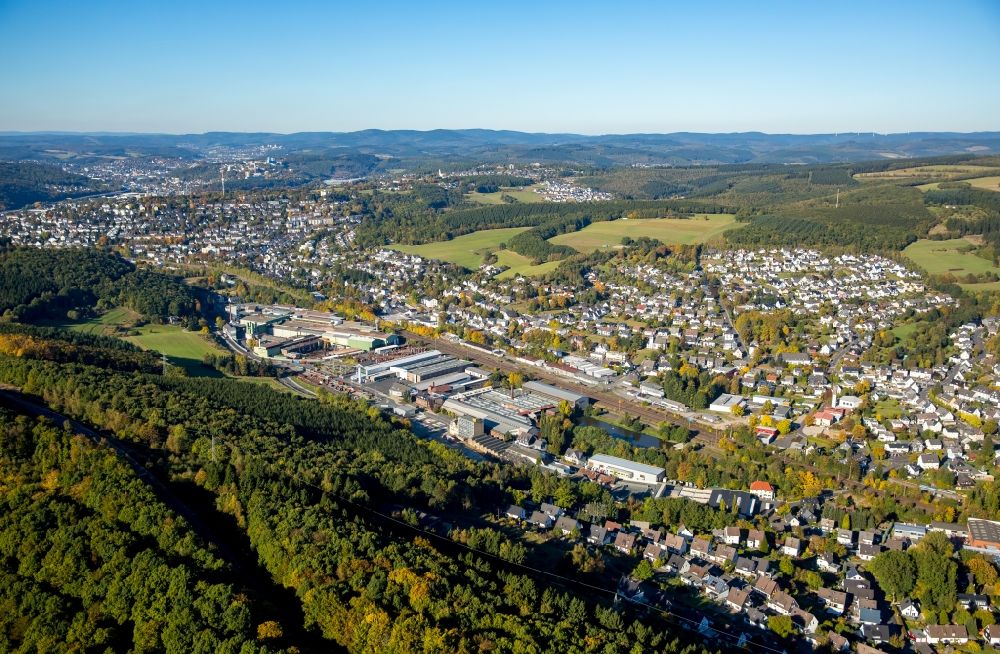 Luftbild Siegen - Industrie- und Gewerbegebiet in Siegen im Bundesland Nordrhein-Westfalen