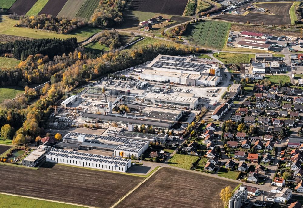 Dormettingen von oben - Industrie- und Gewerbegebiet Steinfabrik Dormettingen GmbH und andere in Dormettingen im Bundesland Baden-Württemberg, Deutschland